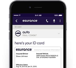 california proof of insurance card ecard smart phone|esurance digital id card.